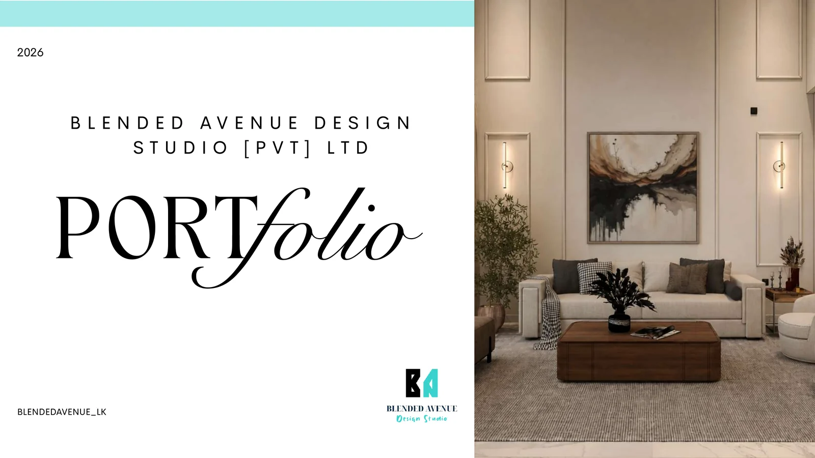 Blended Avenue Design Studio portfolio cover