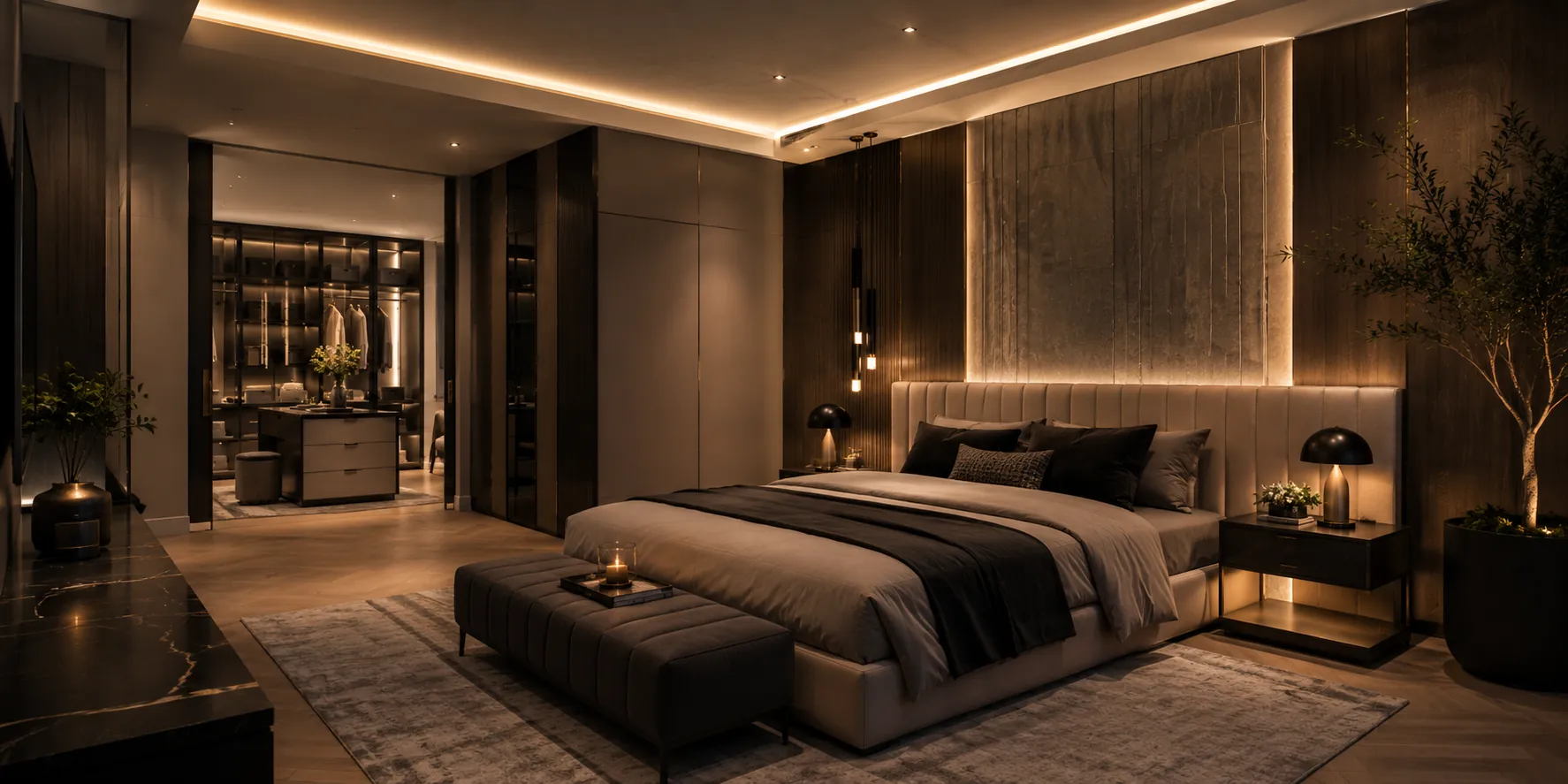 Luxury bedroom interior
